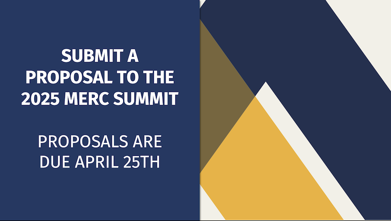 A banner image for a news story about submitting a proposal to the 2025 MERC Summit