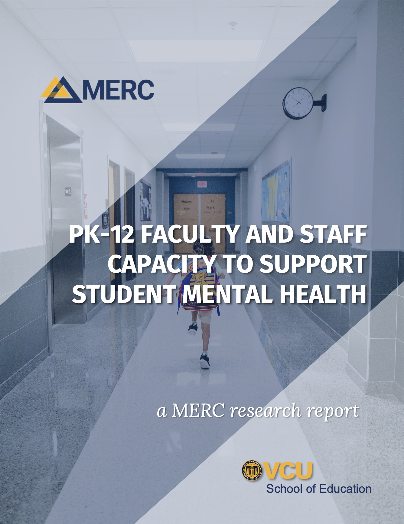 A cover page for a MERC report sharing findings from a mental health survey