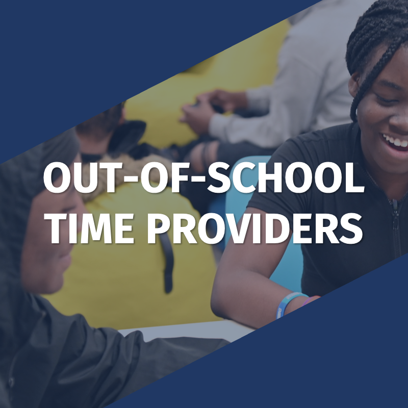 Button leading to the MERC research brief focused on out-of-school time providers