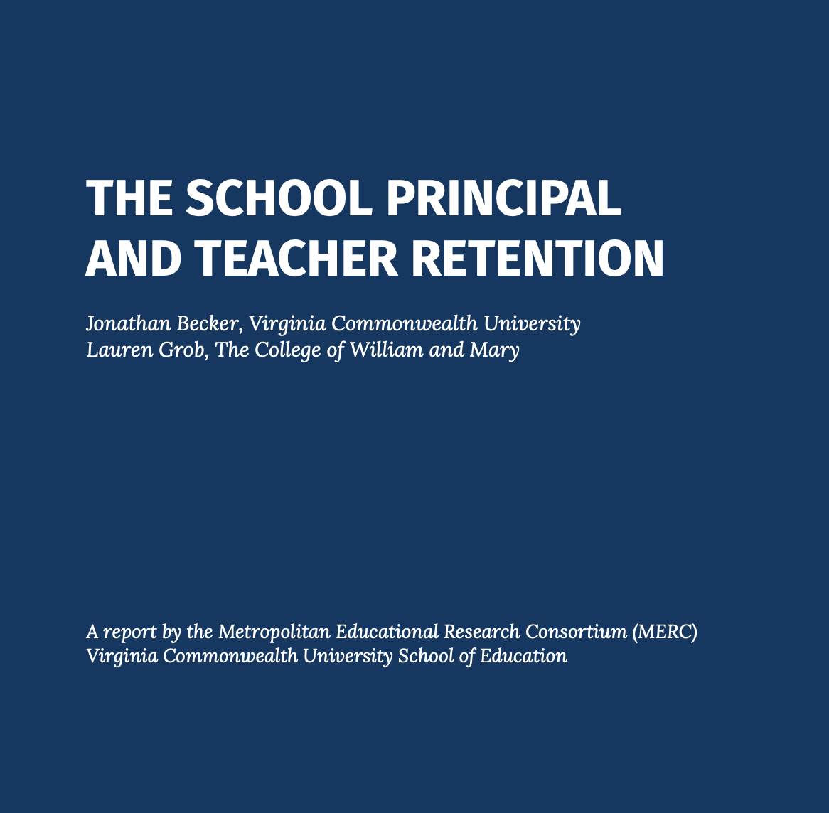 the school principal and teacher retention